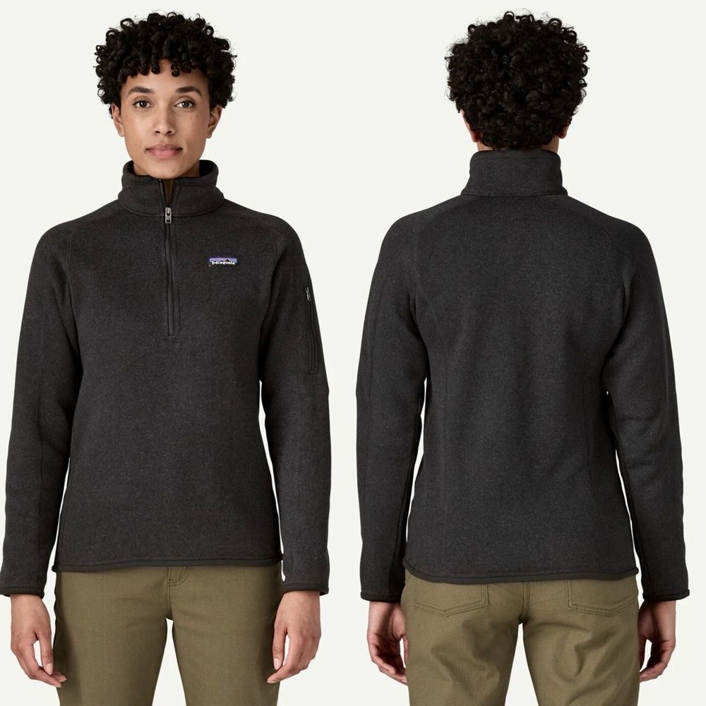 Patagonia Women's Better Sweater 1/4-Zip Fleece Black S Small 25617 Sweatshirt - Picture 13 of 13